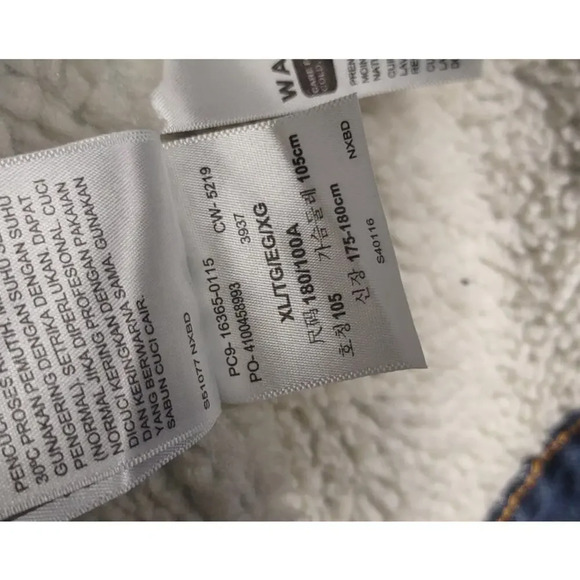 Levi's Mens Denim Sherpa Lined Trucker Jacket Coat Blue Stylish - Picture 9 of 15